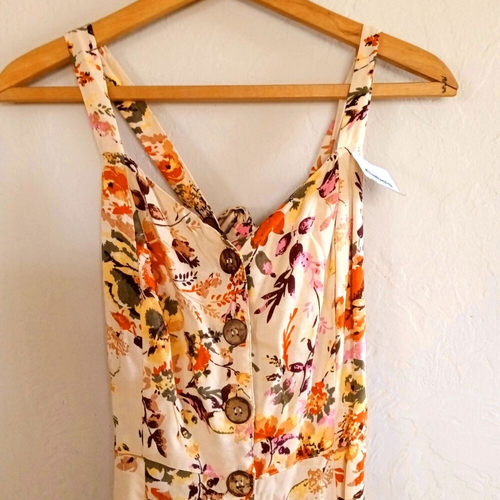 Angie NWT Cottagecore Floral Maxi Dress M Halter Neck Boho Summer Style New - Picture 5 of 9